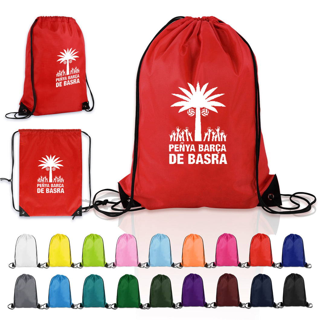 100 Packed Polyester Drawstring Backpack