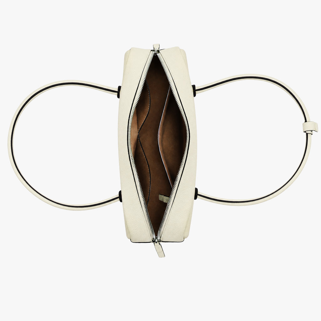 Suede Cut-Out Handle Tote Bag 2-1