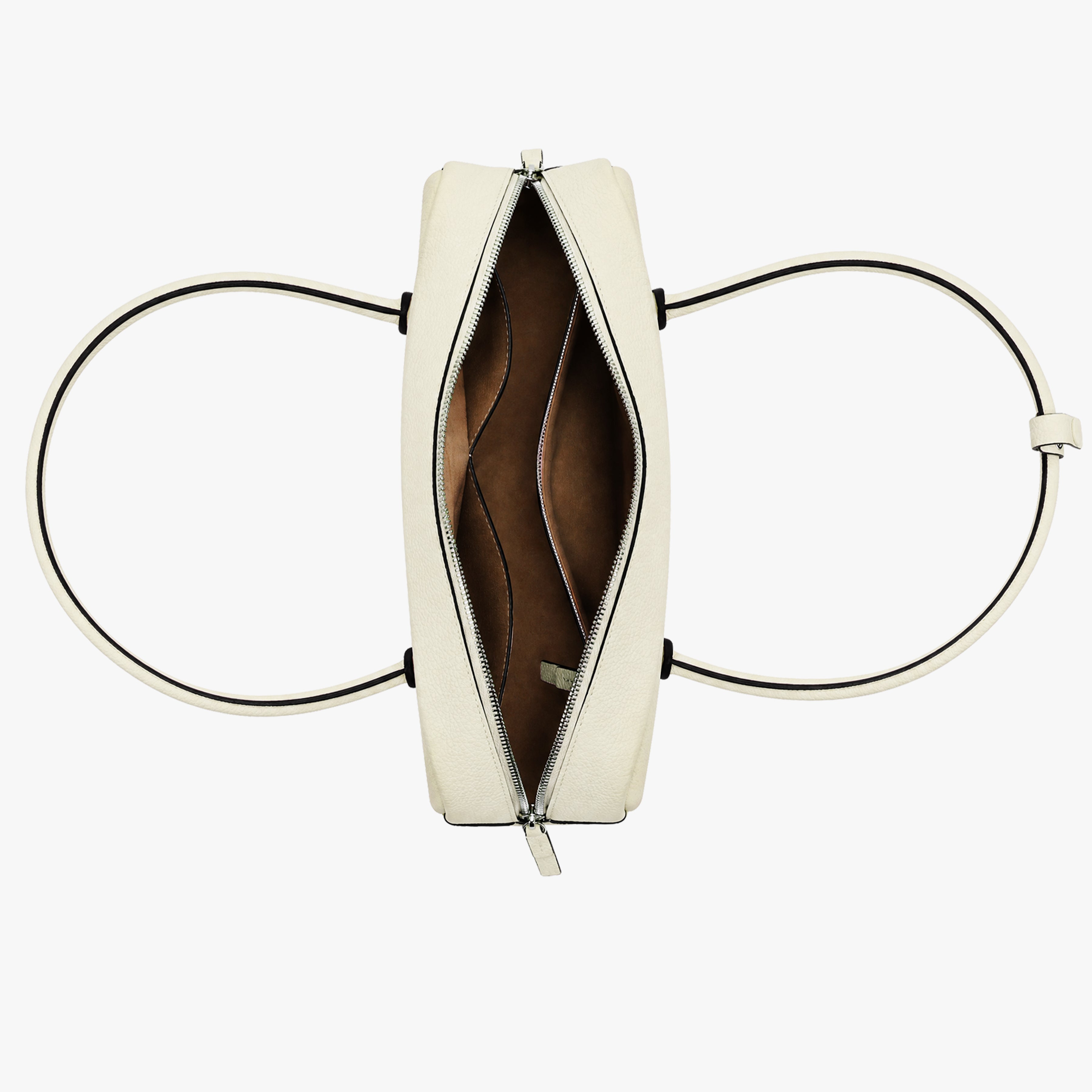 Suede Cut-Out Handle Tote Bag 2-1