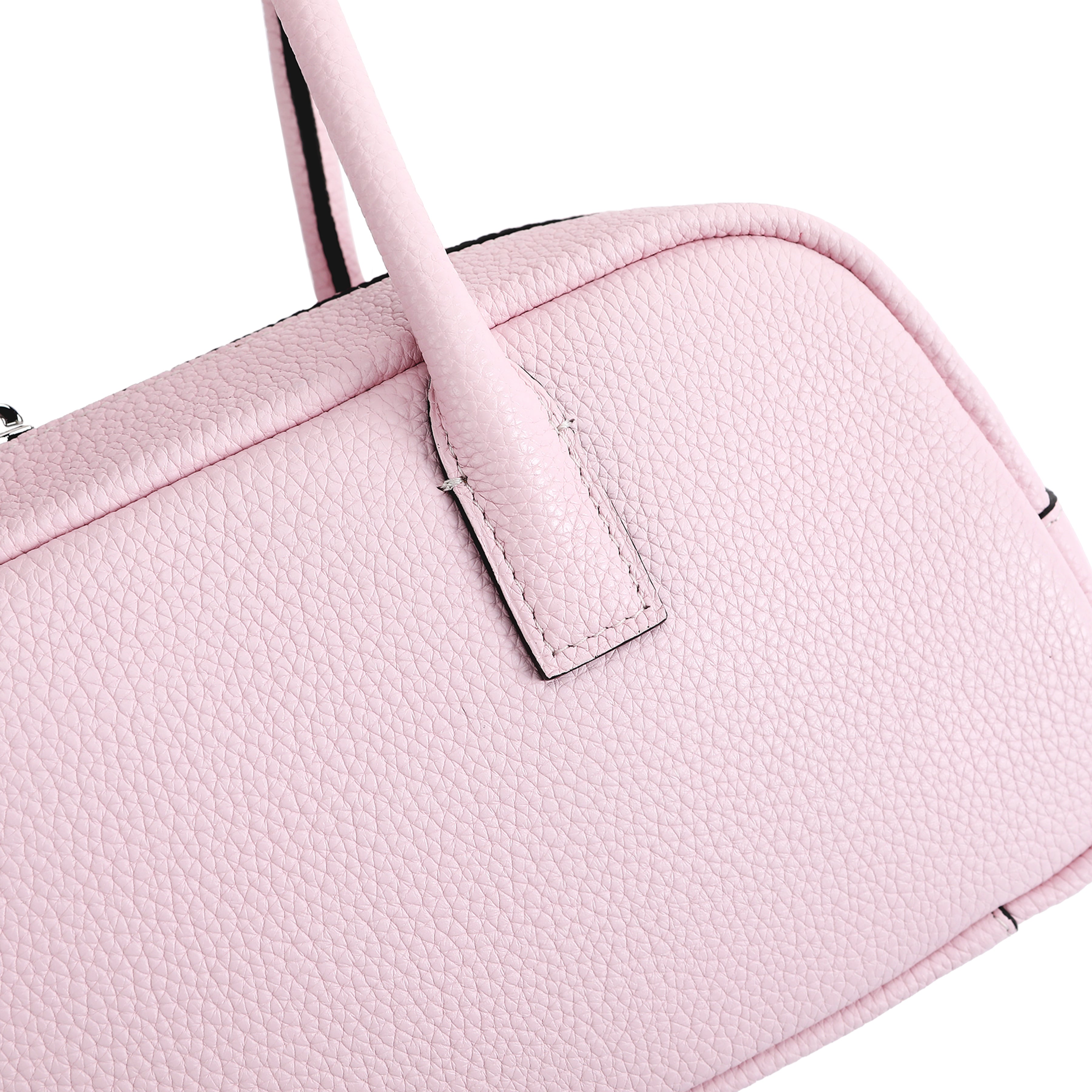 Suede Cut-Out Handle Tote Bag 2