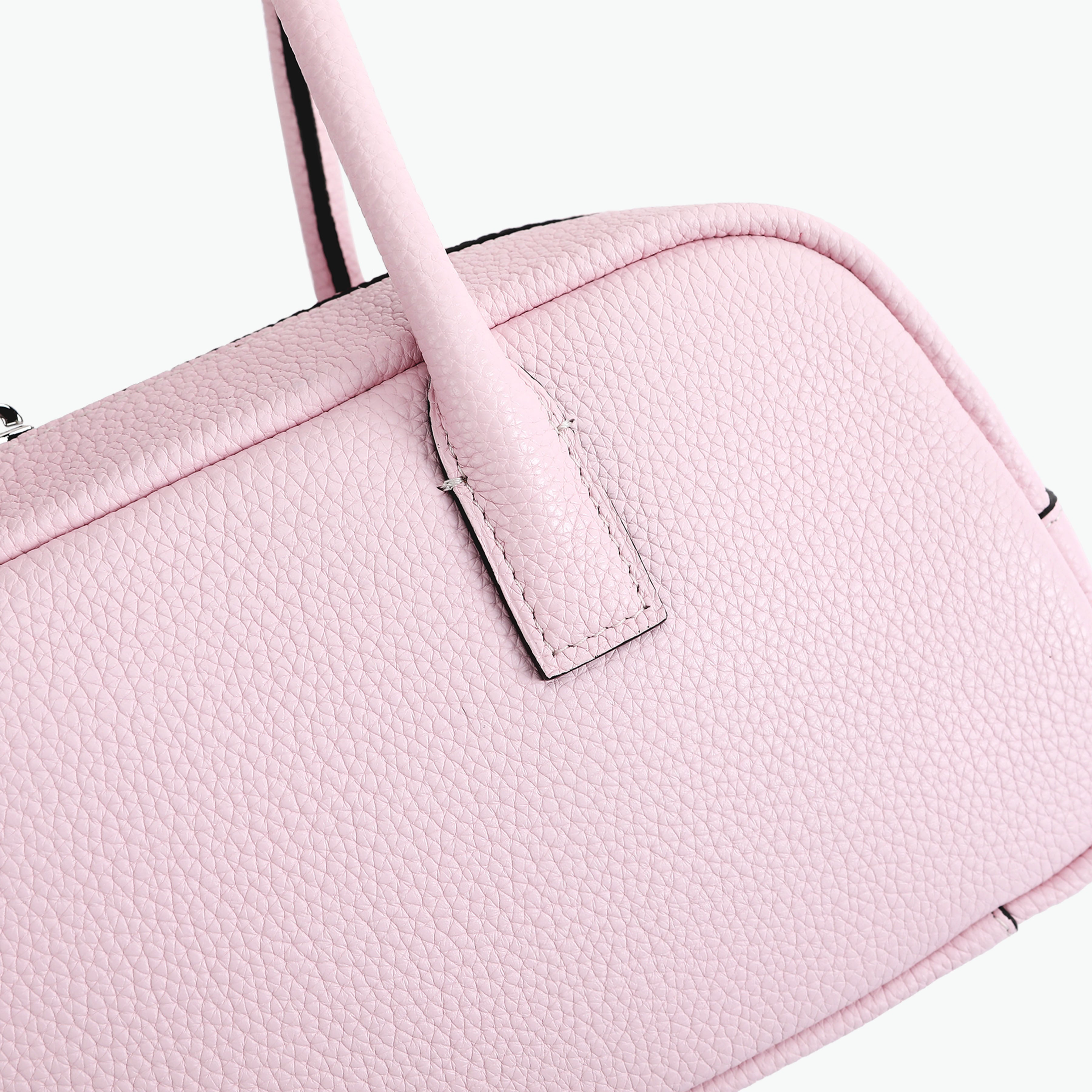 Suede Cut-Out Handle Tote Bag 3