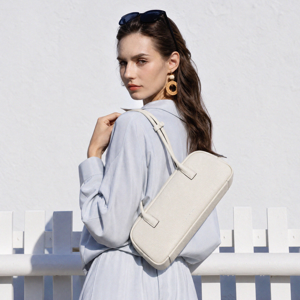 Suede Cut-Out Handle Tote Bag 66