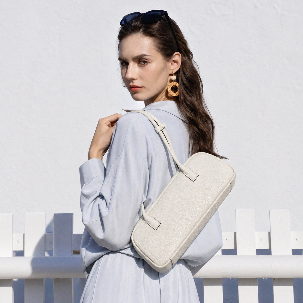 Suede Cut-Out Handle Tote Bag 2