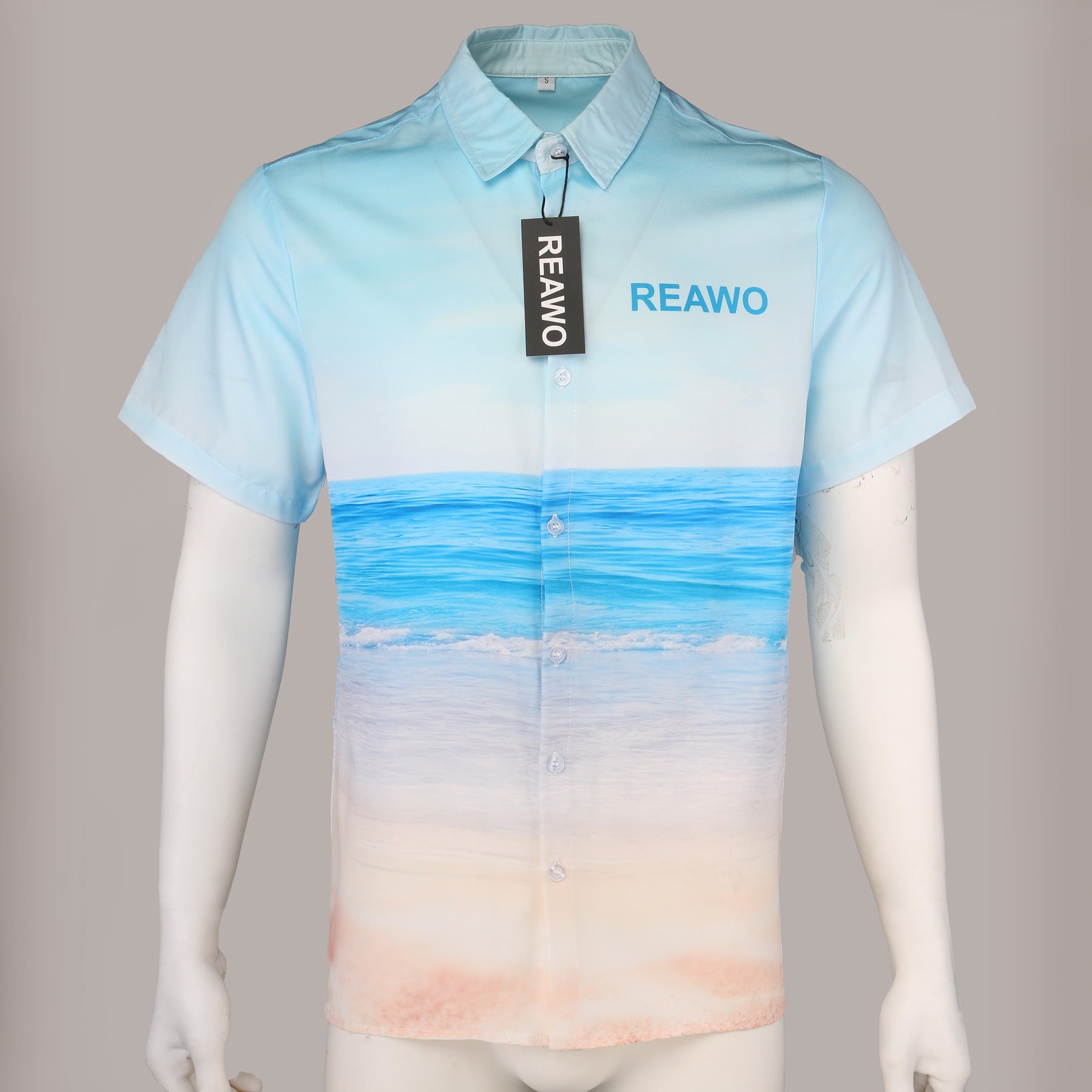 REAWO Dye Sublimation Hawaiian Shirt-Stretch Poly