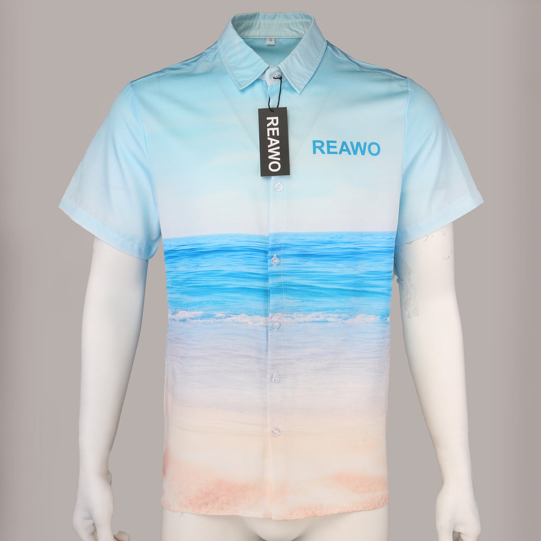 REAWO Dye Sublimation Hawaiian Shirt-Stretch Poly