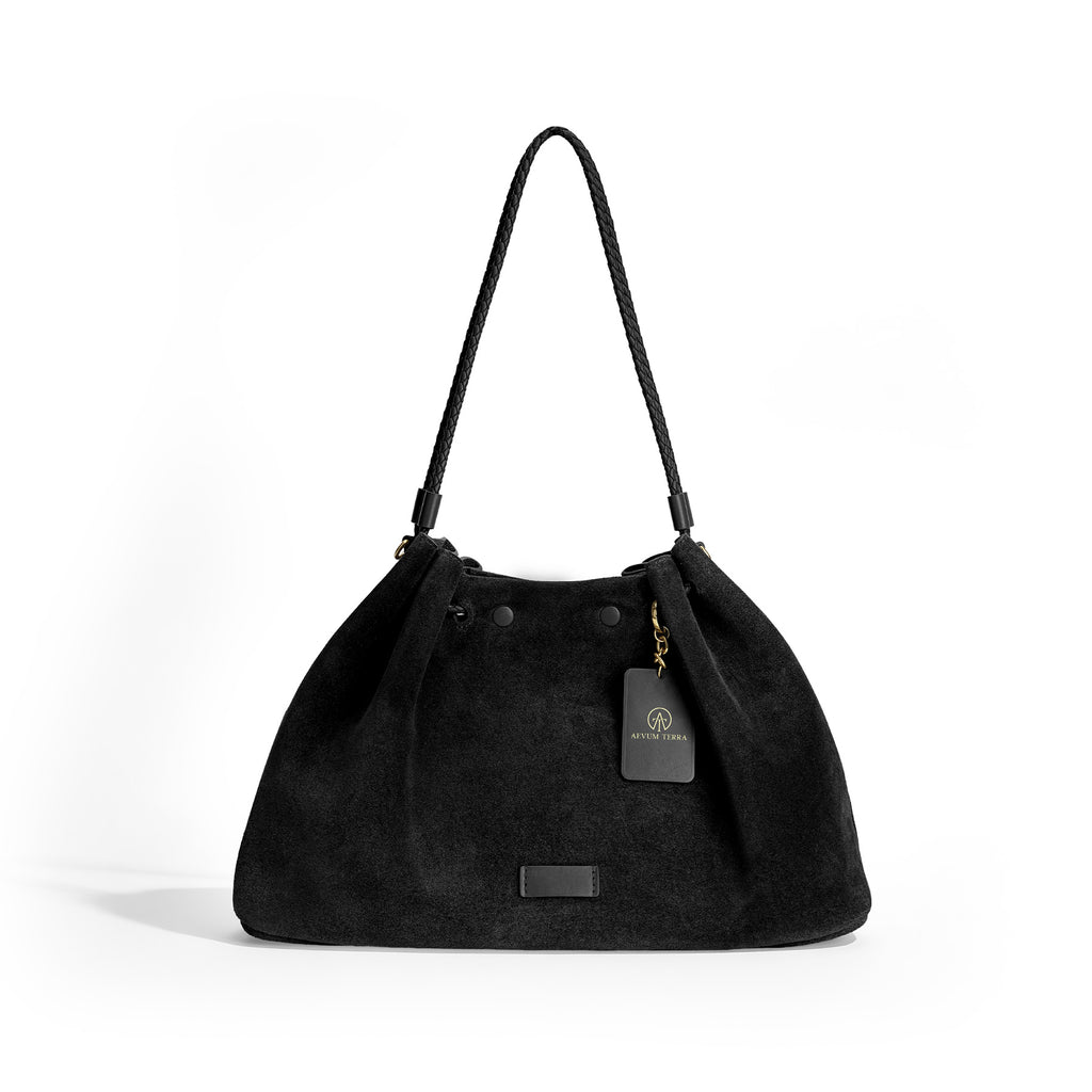 Suede Drawstring Shoulder & Crossbody Bag