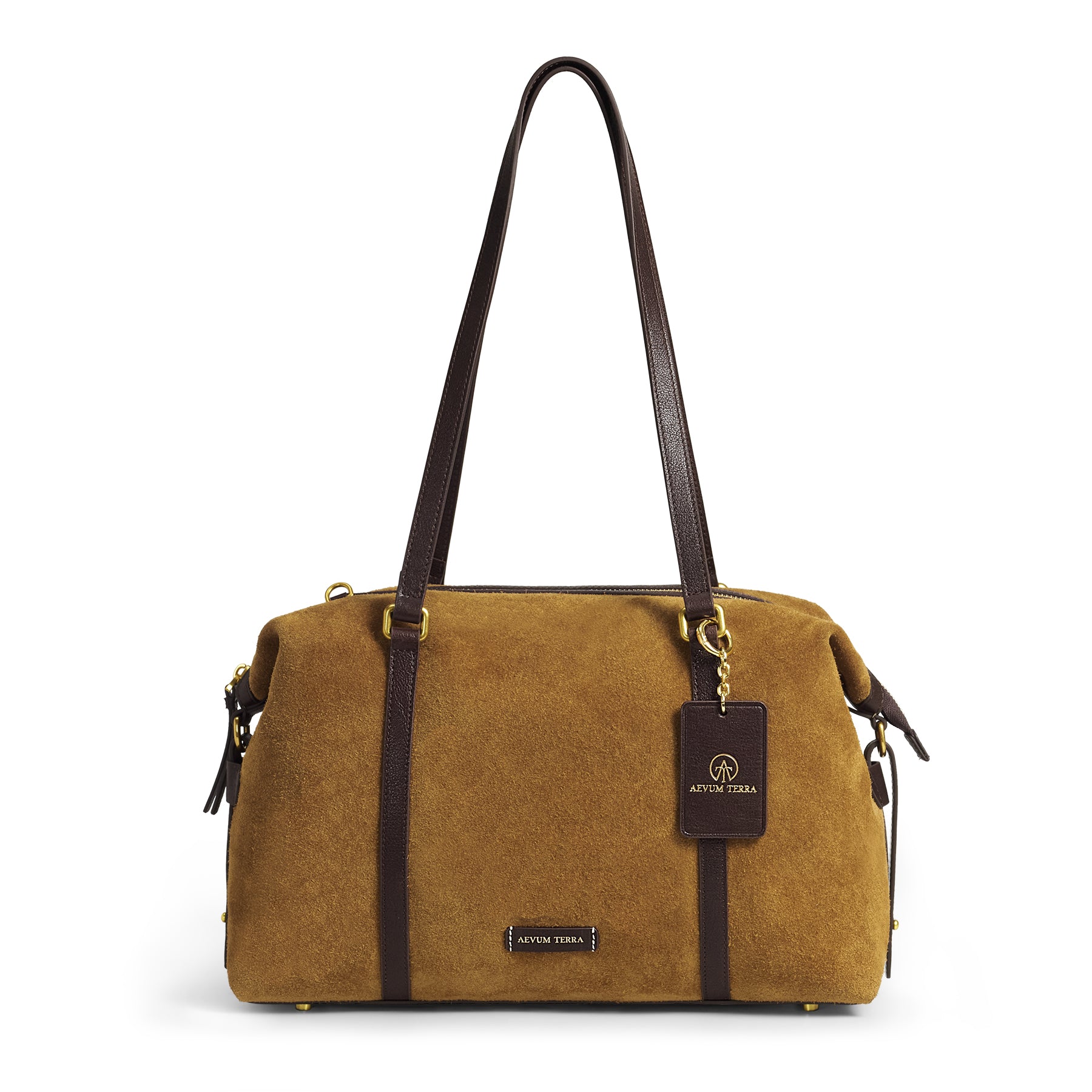 Premium Natural Cowhide Suede Briefcase