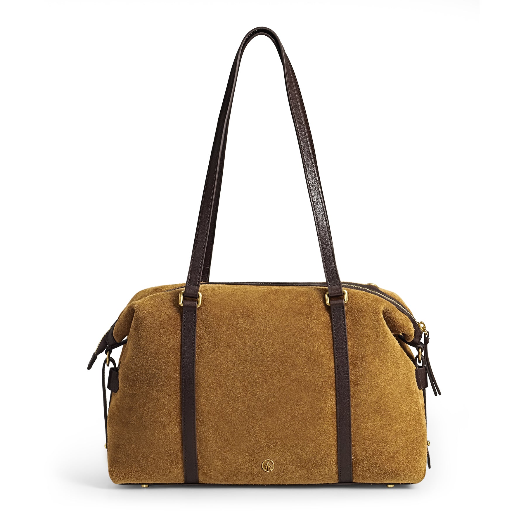 Premium Natural Cowhide Suede Briefcase