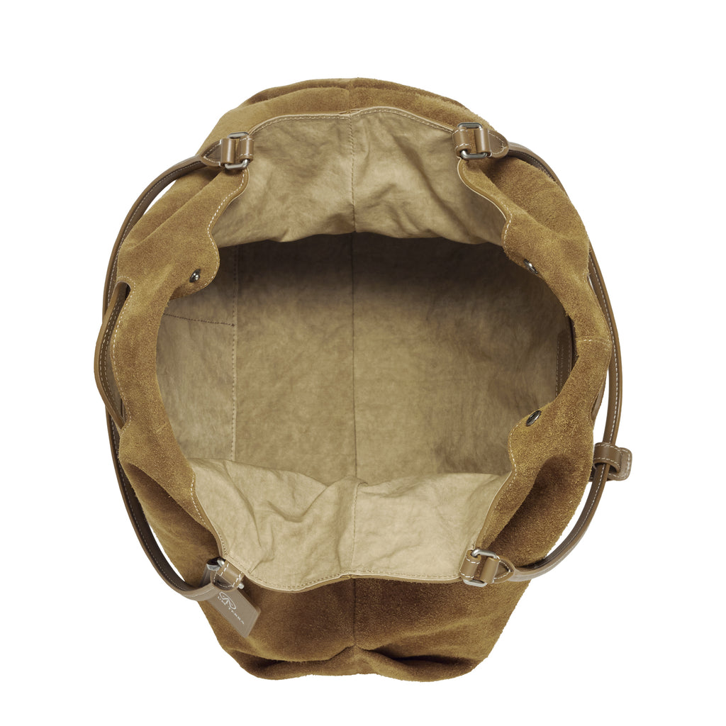 Suede Cut-Out Handle Tote Bag-2