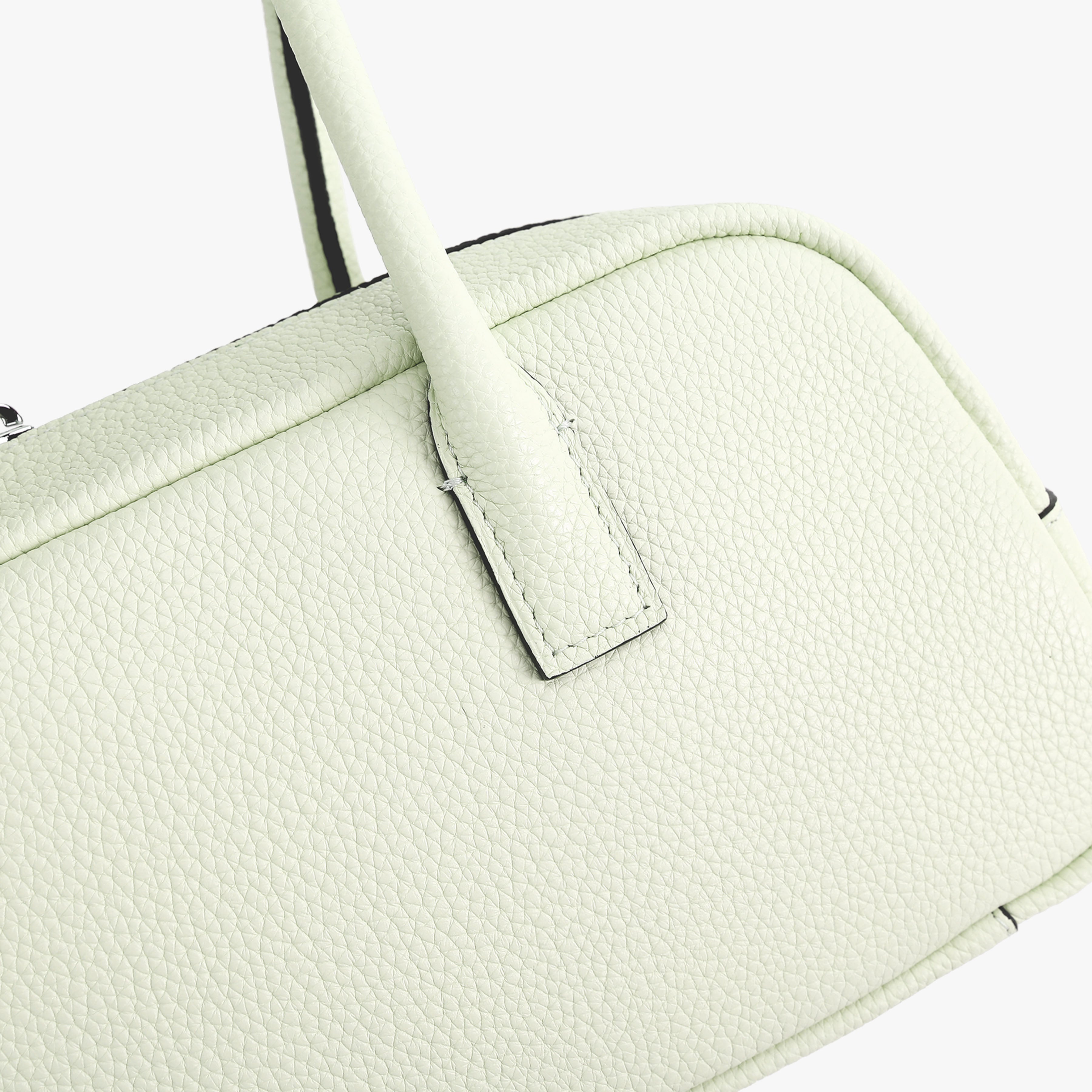 Suede Cut-Out Handle Tote Bag 3