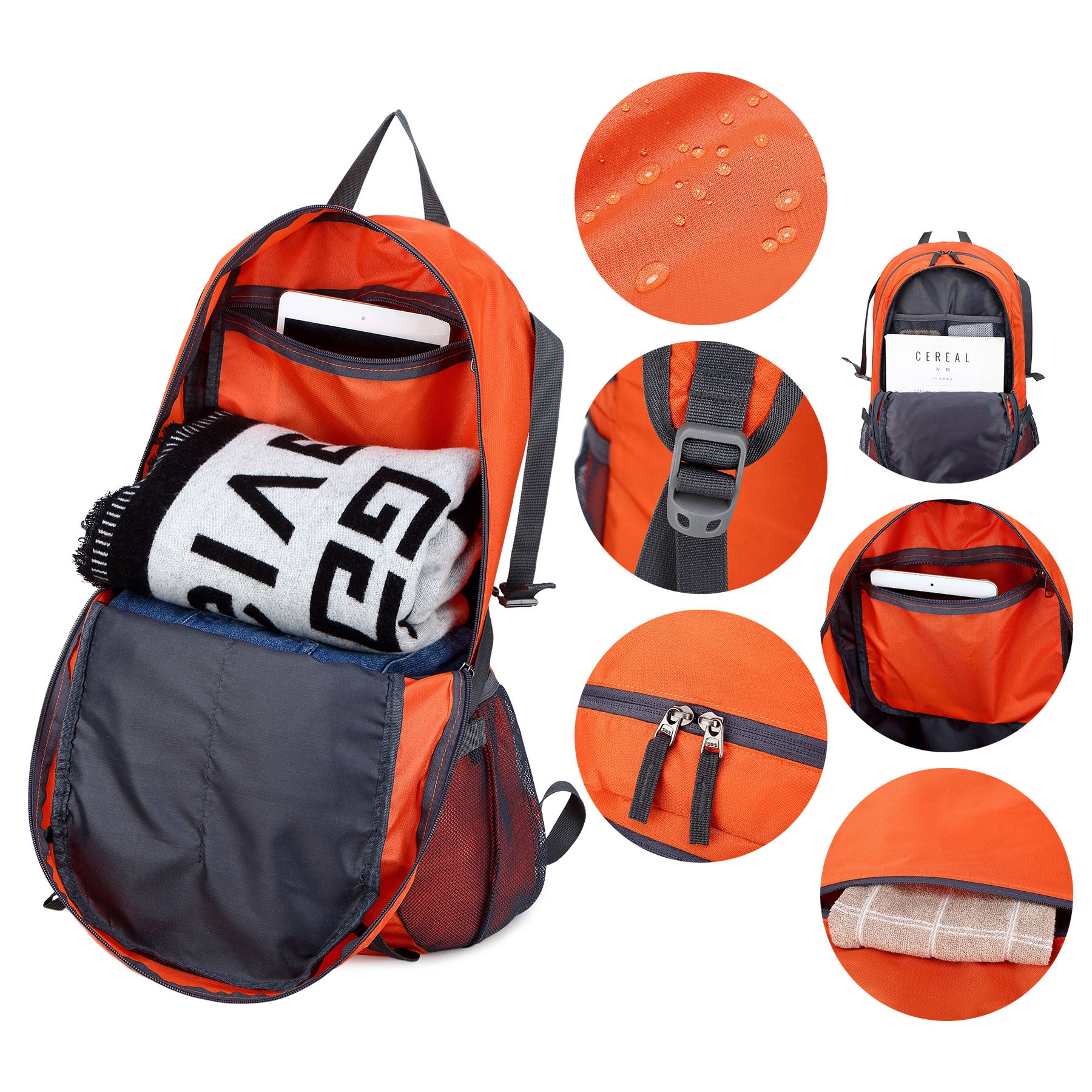 40L Lightweight Packable Travel Hiking Backpack