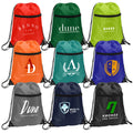 100 Packed Drawstring Backpack With Zipper Pocket 14"x18"