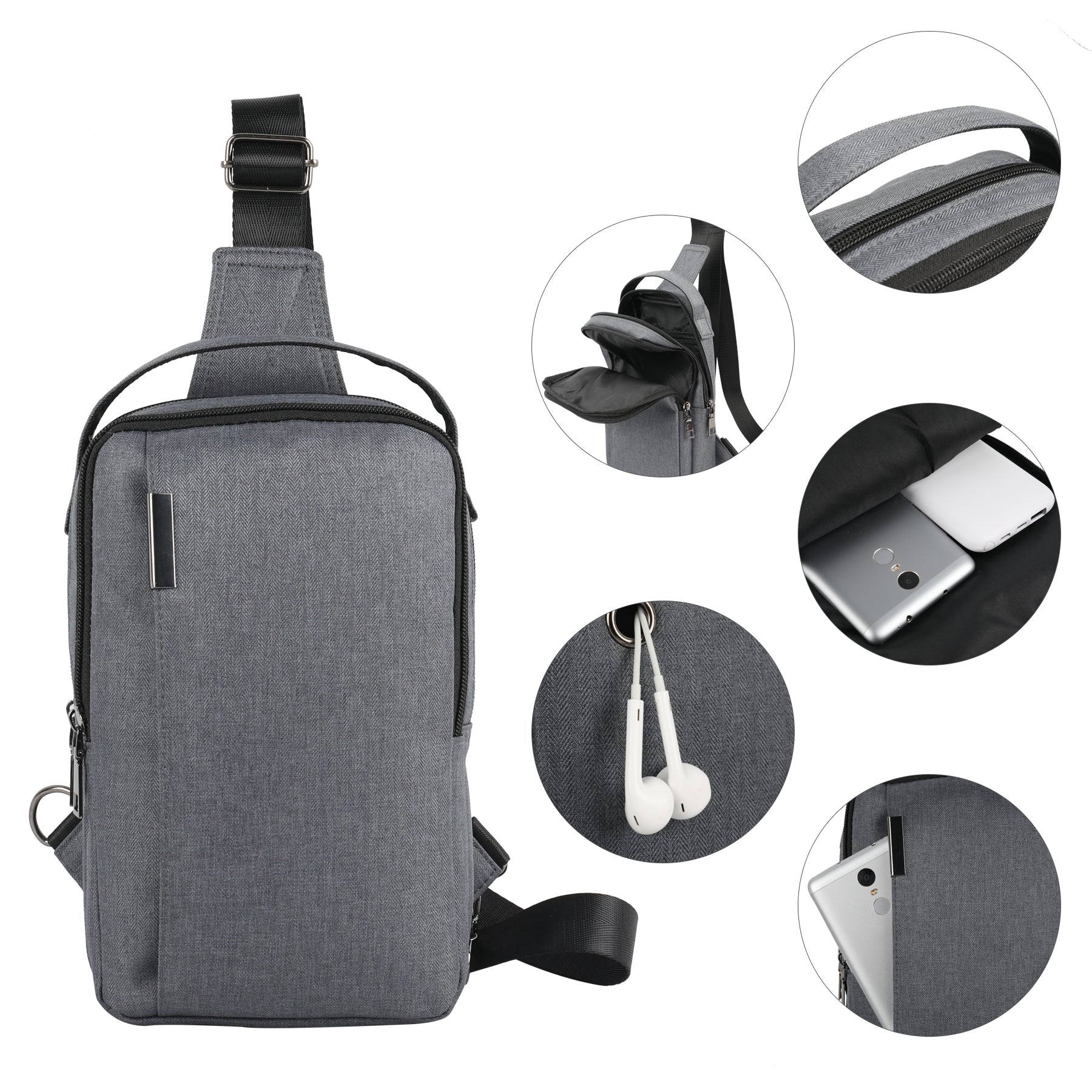 Business Sling Bag Backpack With Front Pocket