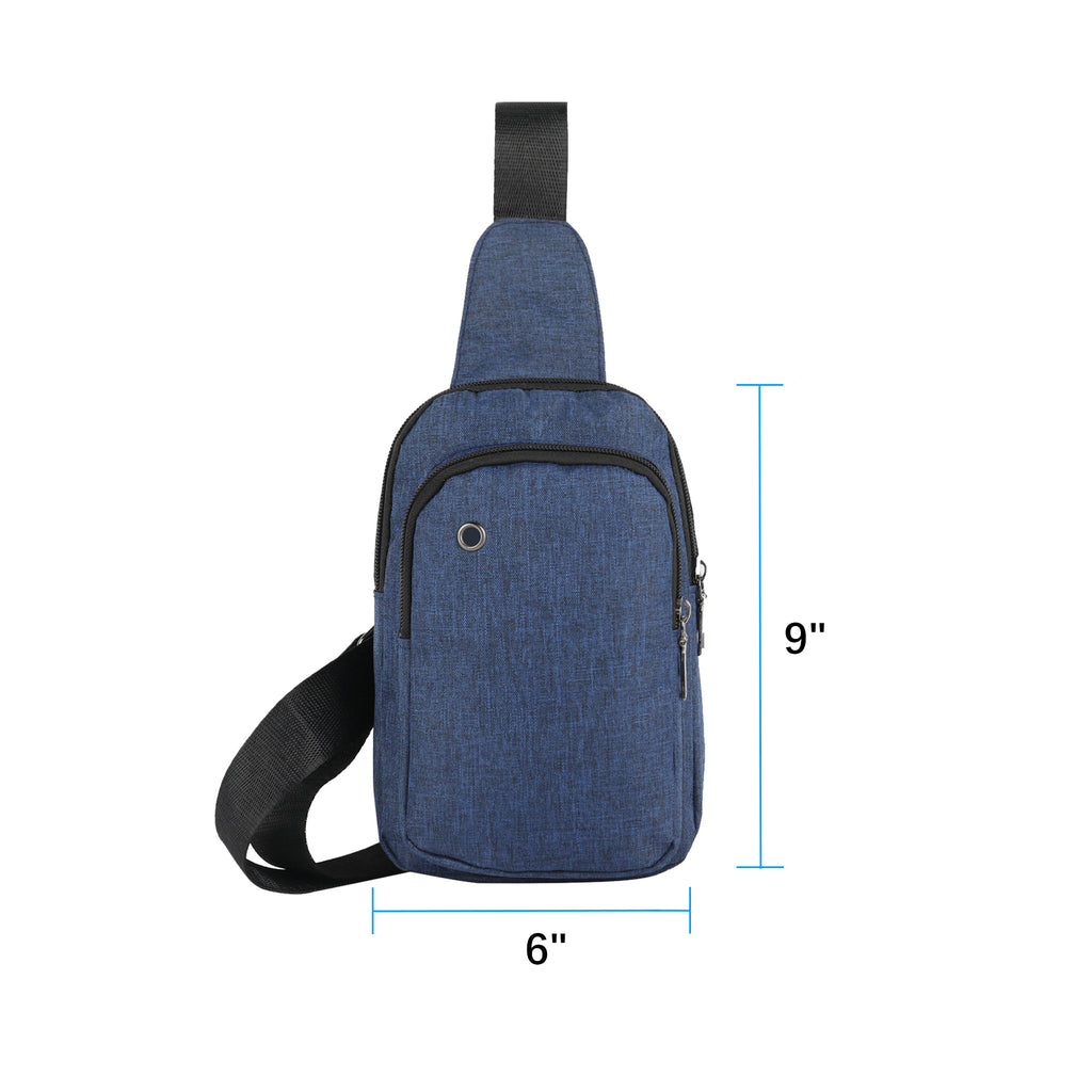 Crossbody Sling Bag With Zipper Pocket