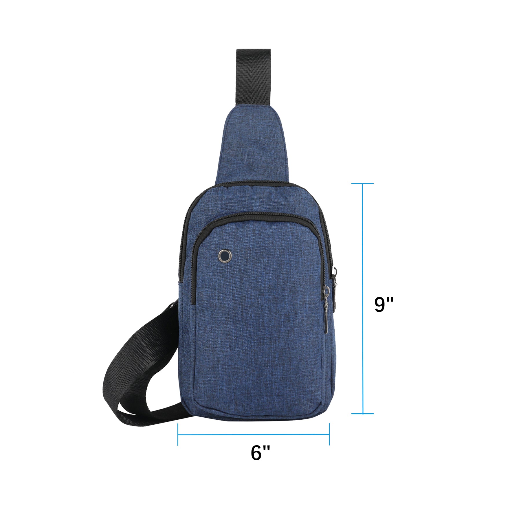 Crossbody Sling Bag With Zipper Pocket
