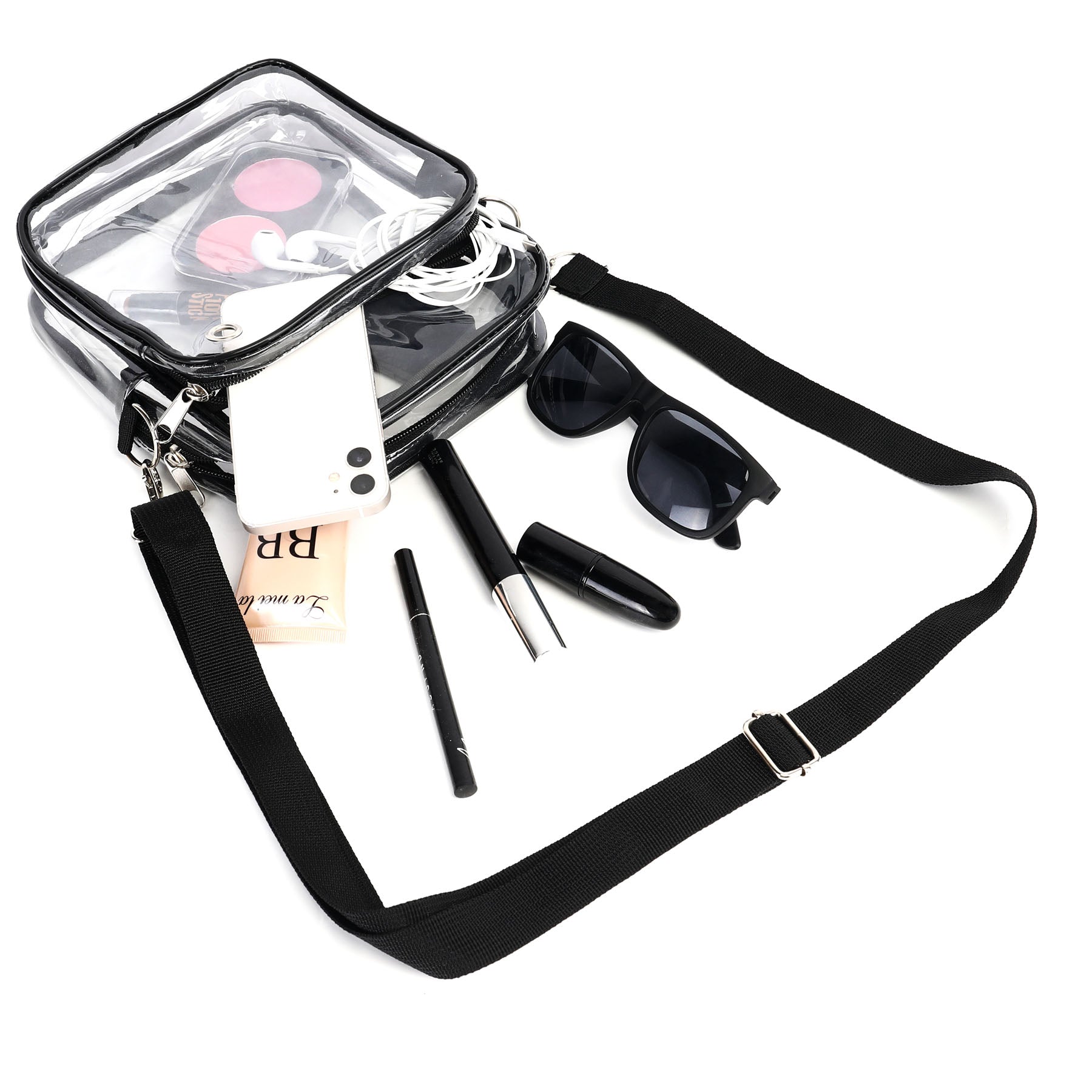 Clear PVC Crossbody Shoulder Bag