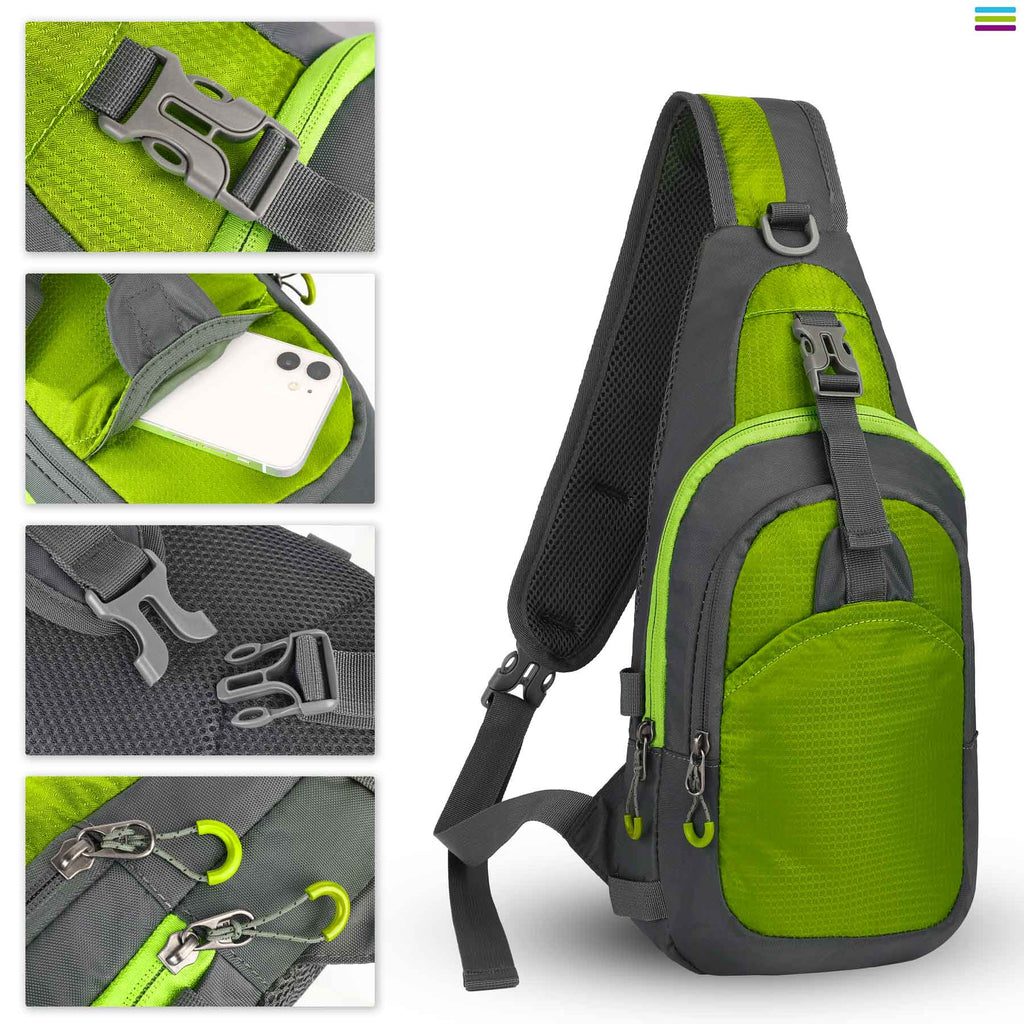 3-Pocket Sport Crossbody Sling Bag