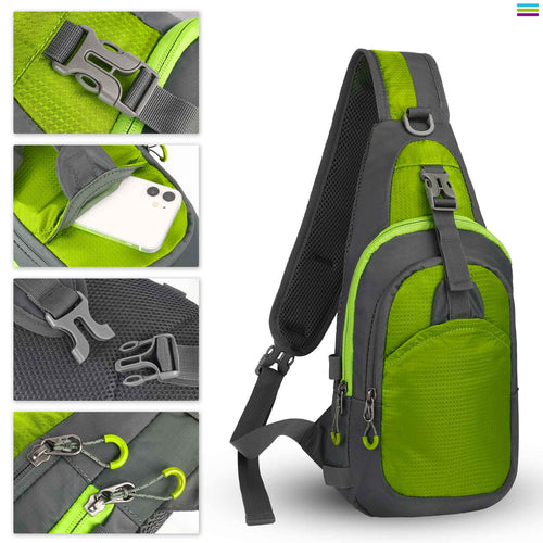 3-Pocket Sport Crossbody Sling Bag